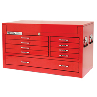 PRO+ Series Top Chest, 42" W, 9 Drawers, Red  NJH102 | TENAQUIP