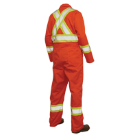 Unlined Safety Coveralls, Large, High Visibility Orange, CSA Z96 Class 3 - Level 2  NJI595 | TENAQUIP