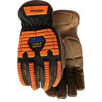 Drill Sergeant Impact Gloves, X-Large, Grain Leather Palm, Slip-On Cuff  NJZ063 | TENAQUIP