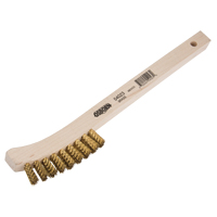 Small Cleaning Scratch Brushes, Brass, 2 x 9 Wire Rows, 8-5/8" Long  NP255 | TENAQUIP