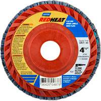 Red Heat<sup>®</sup> Plastic Flat Flap Discs, 4-1/2" x 7/8", Type 27, 40 Grit, Ceramic Alumina  NS430 | TENAQUIP