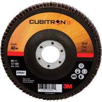 Cubitron™ II 969F Flap Disc, 5" x 7/8", Type 27, 40+ Grit, Ceramic  NV743 | TENAQUIP