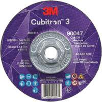 Cubitron™ 3 Cut-Off Wheel, 6" x 0.045", 5/8"-11 Arbor, Type T27, Ceramic, 10200 RPM  NY559 | TENAQUIP