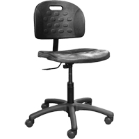 Ergonomic Industrial Shop Seating, Polyurethane, Black, 250 lbs. Capacity  OC815 | TENAQUIP