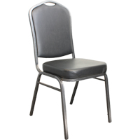 Stacking Chairs, Vinyl, 37" High, 300 lbs. Capacity, Black  OP260 | TENAQUIP