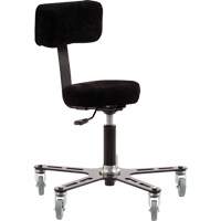 SF 150™ Ergonomic Welding Chair, Mobile, Adjustable, Fabric Seat, Black/Grey  OP454 | TENAQUIP