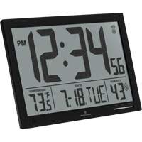 Slim Jumbo Self-Setting Wall Clock, Digital, Battery Operated, White  OR503 | TENAQUIP