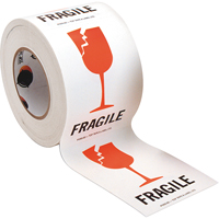 Étiquettes pour traitement spécial «Fragile», 6" lo x 4" la, Rouge/blanc  PA982 | TENAQUIP