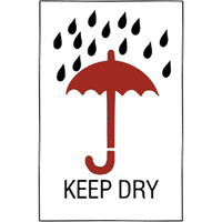 Étiquettes pour traitement spécial «Keep Dry», 6" lo x 4" la, Rouge/blanc  PA983 | TENAQUIP