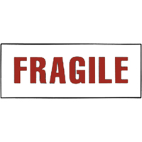 Étiquettes pour traitement spécial «Fragile», 6" lo x 2" la, Rouge/blanc  PA998 | TENAQUIP