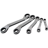6-Point Wrench Set, Ratcheting Box, 5 Pieces, Imperial  QC752 | TENAQUIP