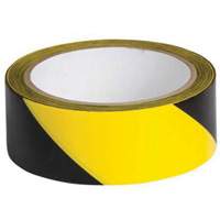 Ruban de marquage, 1,5" x 54', Vinyle, Noir et jaune  SAA225 | TENAQUIP