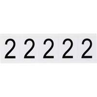 Individual Number and Letter Labels, 2, 2" H, Black on White  SAB860 | TENAQUIP