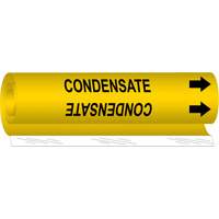 "Condensate" Pipe Marker, Wrap-Around, 26" H x 12" W, Black on Yellow  SAF027 | TENAQUIP