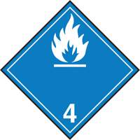 Étiquettes d'expédition TMD substances réactives à l'eau, 4" lo x 4" la, Blanc/bleu  SAG866 | TENAQUIP