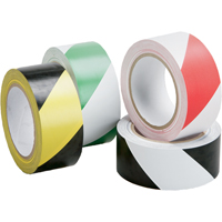 Hazard Warning Tape - Laminated, 4" x 108', PVC, Black and Yellow  SAL675 | TENAQUIP