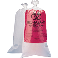 Biohazard Disposal Bags, Bio-Hazard, 24" L x 12" W, 1.5 mils, 100 /pkg.  SAM051 | TENAQUIP