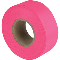 Flagging Tape, 1.1875" W x 150' L, Fluorescent Pink  SAM830 | TENAQUIP