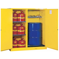 Sure-Grip<sup>®</sup> EX Double-Duty Safety Cabinets, 115 US gal. Cap., Yellow  SAQ054 | TENAQUIP