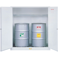 Hazardous Waste Safety Cabinets, 55 US gal. Cap., White  SAQ074 | TENAQUIP