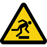 Floor Level Obstacle ISO Warning Safety Labels, Adhesive, Pictogram  SAX376 | TENAQUIP