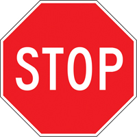 Enseigne « Stop », 24" x 24", Aluminium, Anglais avec pictogramme  SAX451 | TENAQUIP