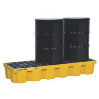 EcoPolyBlend™ Spill Control Pallets - With Drain, 75 US gal. Spill Capacity, 73" x 25" x 11.6"  SBA854 | TENAQUIP