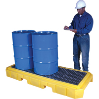 Spill Pallet Plus Without Drain, 66 US gal. Spill Capacity, 83" x 34.5" x 8.75"  SDN718 | TENAQUIP