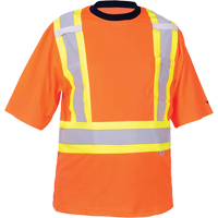 Safety T-Shirt, Polyester, X-Large, High Visibility Orange  SDP404 | TENAQUIP