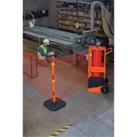 Portable Safety Zone, 100' L, Steel, Orange  SDP585 | TENAQUIP