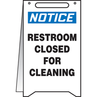"Restroom Closed For Cleaning" Fold-Ups™ Sign, English  SEA521 | TENAQUIP