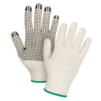 Lightweight Dotted String Knit Gloves, Poly/Cotton, Single Sided, 7 Gauge, Medium SDS945 | TENAQUIP