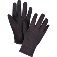 Jersey Gloves, Large, Brown, Red Fleece, Slip-On SEE949 | TENAQUIP