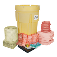 Spill Kit, Hazmat, Overpack/Salvage Drum, 95 US gal. Absorbancy SEJ265 | TENAQUIP