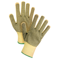 Double-Sided Dotted Seamless String Knit Gloves, Size Medium/8, 7 Gauge, PVC Coated, Kevlar<sup>®</sup> Shell, ASTM ANSI Level A2/EN 388 Level 3 SFP801 | TENAQUIP