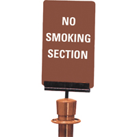 "No Smoking Section" Crowd Control Sign, 11" x 7", Plastic, English  SG133 | TENAQUIP