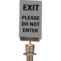 "Exit: Please Do Not Enter" Crowd Control Sign, 11" x 7", Plastic, English  SG135 | TENAQUIP