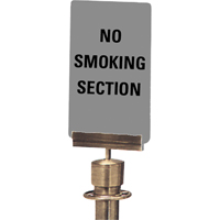 "No Smoking Section" Crowd Control Sign, 11" x 7", Plastic, English  SG136 | TENAQUIP