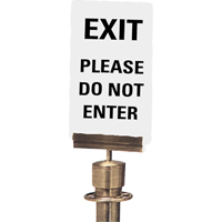 "Exit: Please Do Not Enter" Crowd Control Sign, 11" x 7", Plastic, English  SG138 | TENAQUIP