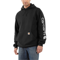 Midweight Hooded Carhartt Logo Sweatshirt, Men's, Medium, Black  NJG741 | TENAQUIP