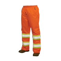 300D Safety Rain Pant, Polyester, X-Large, High Visibility Orange  SGG894 | TENAQUIP