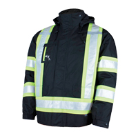 5-in-1 Safety Jacket, Polyester/Polyurethane, Black, 4X-Large  SGH010 | TENAQUIP