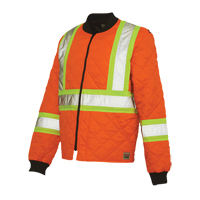 Manteau de sécurité matelassé, Polyester, Orange haute visibilité, T-Grand  SGH031 | TENAQUIP