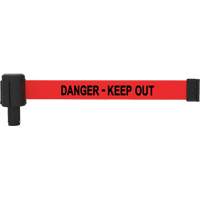 Cassettes de bannière PLUS, Danger; Keep Out, 15', Ruban Rouge  SGI998 | TENAQUIP