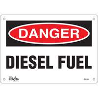 "Diesel Fuel" Sign, 7" x 10", Aluminum, English SGL541 | TENAQUIP