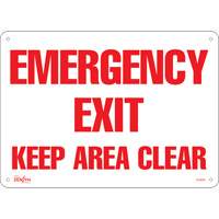 "Emergency Exit" Sign, 10" x 10", Plastic, English SGM068 | TENAQUIP