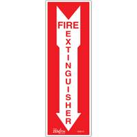 "Fire Extinguisher" Sign, 12" x 4", Vinyl, English with Pictogram SGM118 | TENAQUIP