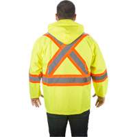 RZ1000 Rain Jacket, Polyester, Medium, High Visibility Lime-Yellow SGM195 | TENAQUIP