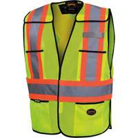 Safety Vest, High Visibility Lime-Yellow, Polyester, CSA Z96 Class 2 - Level 2  SGO670 | TENAQUIP
