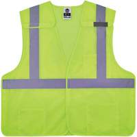 GloWear 8217BA Breakaway Mesh Safety Vest, High Visibility Lime-Yellow, 2X-Large/3X-Large, Polyester  SGR373 | TENAQUIP